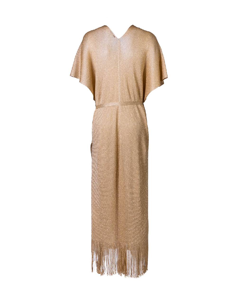 Raffaela D´Angelo Caftano in maglia lurex con frangia Presa