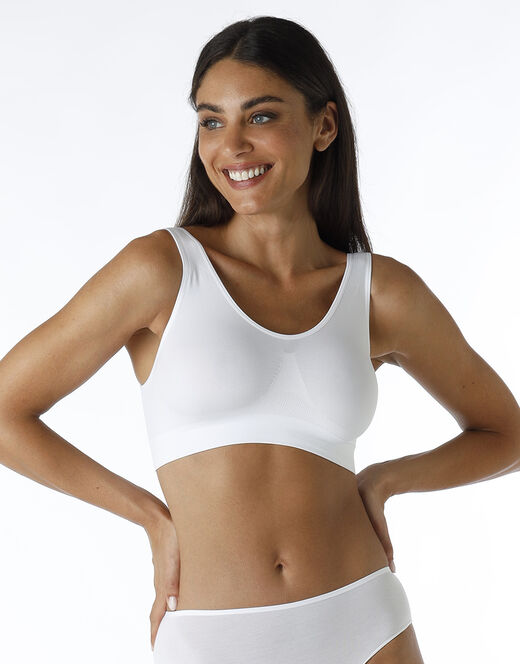 Lovable Reggiseno brassière yoga Active Comfort a basso impatto, bianco Promozione Limitata