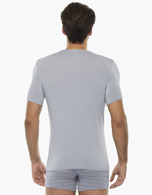 Lovable T-shirt uomo con scollo a v in micromodal, grigio chiaro In Vendita