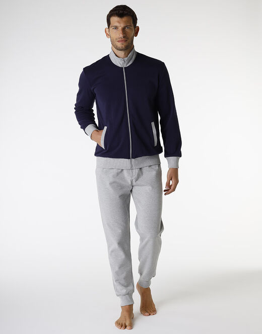 Lovable Homewear in cotone, blu navy e grigio melange Negozi Online