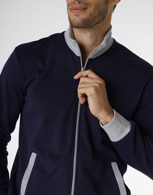 Lovable Homewear in cotone, blu navy e grigio melange Negozi Online