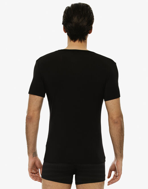 Lovable T-shirt uomo con scollo a v in micromodal, nera Vendita Calda