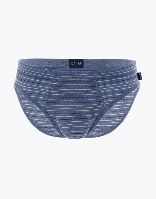 Lovable Slip Rephined Cotton Modal, blu melange a righe Saldi
