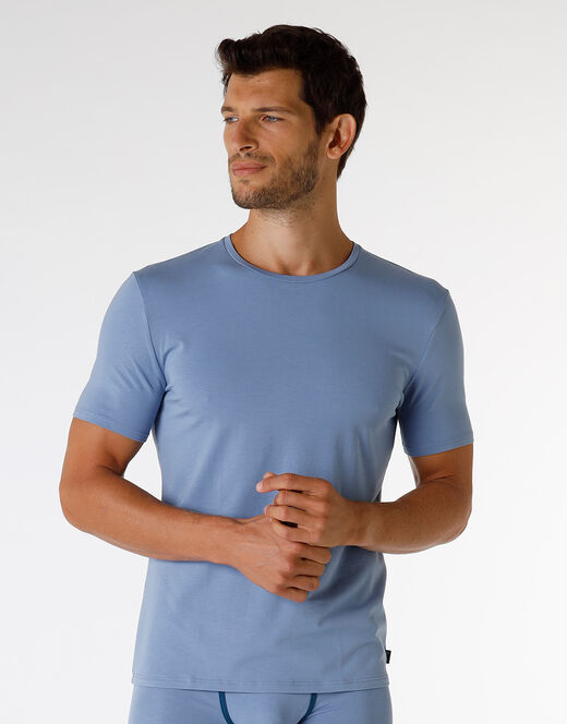 Lovable T-Shirt girocollo in cotone e modal, azzurro polvere In Saldo