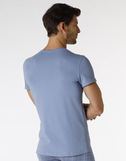 Lovable T-shirt uomo in Stretch Cotton - Azzurro Polvere Nuova