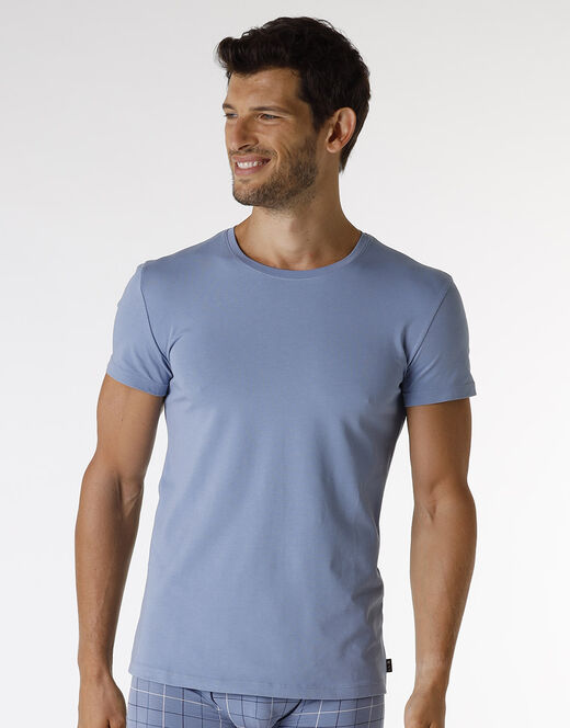 Lovable T-shirt uomo in Stretch Cotton - Azzurro Polvere Nuova