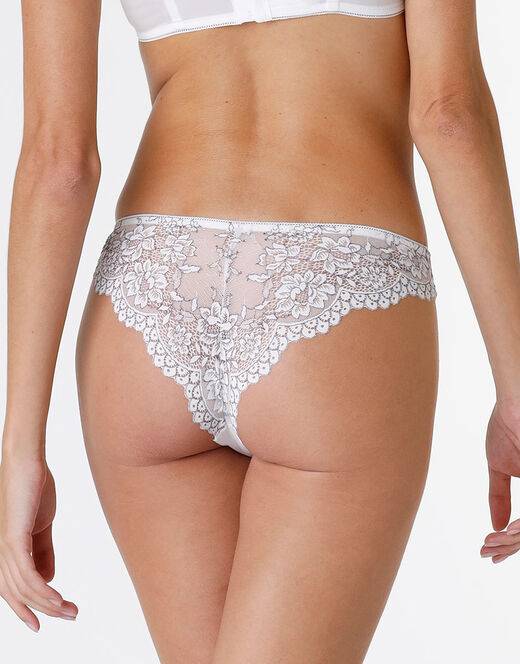 Lovable Brasiliano Stylish Lace in microfibra e pizzo, bianco Vendite Flash