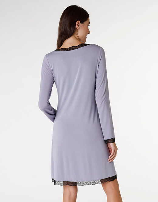 Lovable Camicia da notte in jersey di modal elasticizzato, tornado chiaro Moda