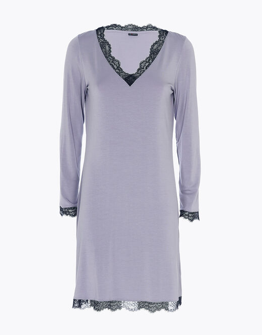 Lovable Camicia da notte in jersey di modal elasticizzato, tornado chiaro Moda