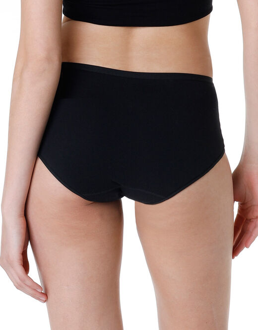 Lovable Slip midi assorbente lavabile in cotone elasticizzato, nero Promozione