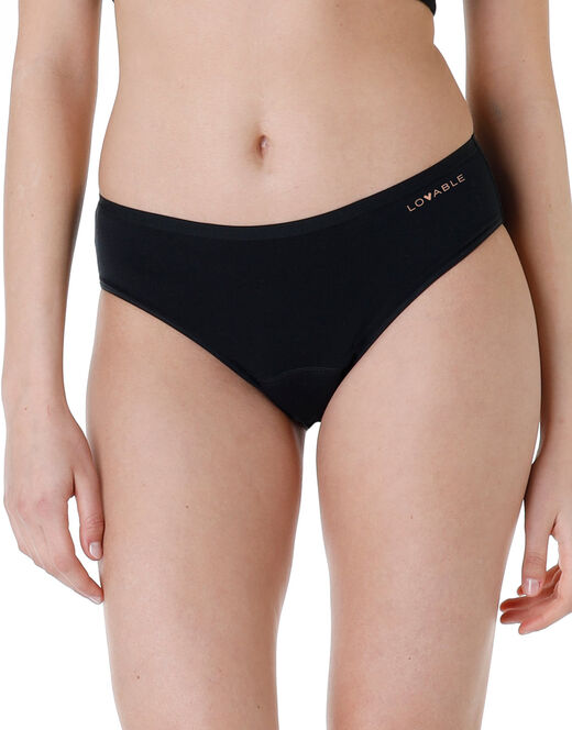 Lovable Slip assorbente lavabile in cotone elasticizzato, nero Soddisfazione Garantita