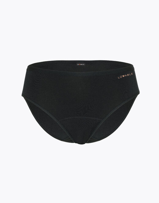 Lovable Slip assorbente lavabile in cotone elasticizzato, nero Soddisfazione Garantita