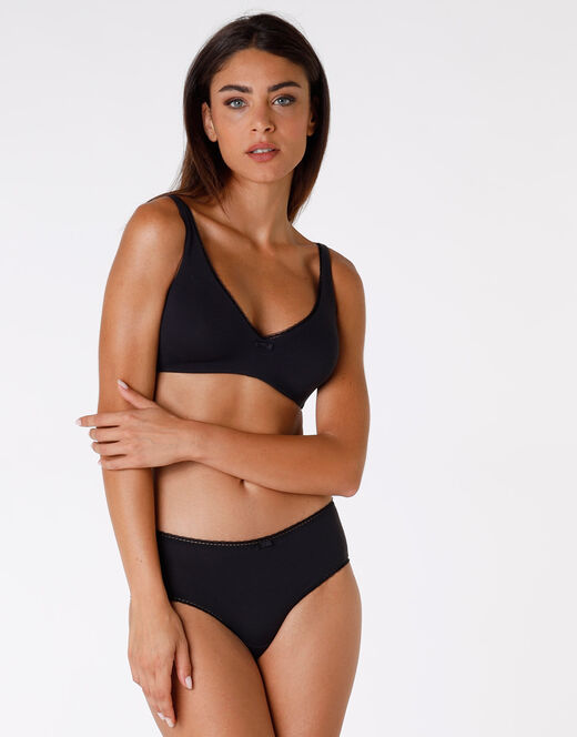 Lovable Reggiseno senza ferretto, My Bio Comfort, in cotone biologico certificato, nero Promozione Limitata