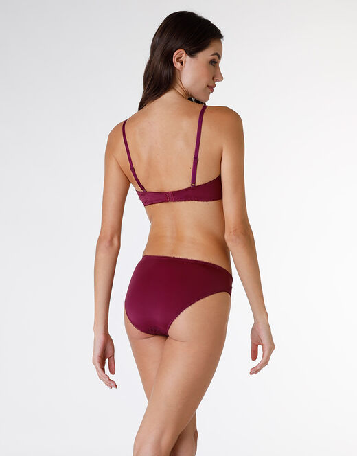 Lovable Slip Exquisite Lace in pizzo e microfibra, bordeaux Sconto