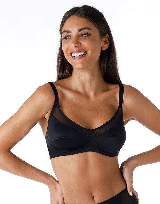 Lovable Reggiseno senza ferretto Modern Shaping in microfibra, nero Nuovo