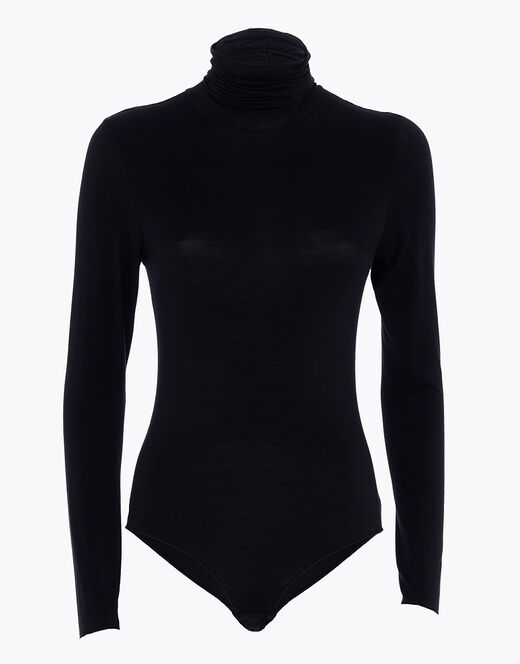 Lovable Body a collo alto e manica lunga in modal, nero Online