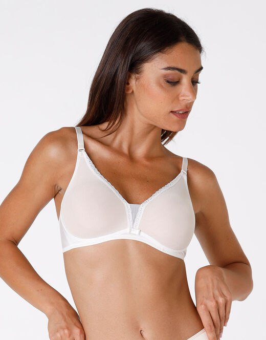 Lovable Reggiseno senza ferretto Tonic Lift in pizzo e tulle, avorio In Saldo