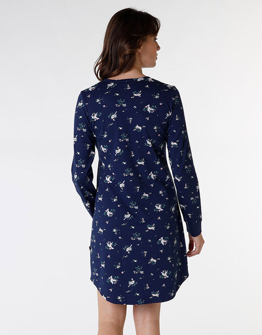 Lovable Camicia da notte in interlock di cotone, blu stampato Qualità Garantita