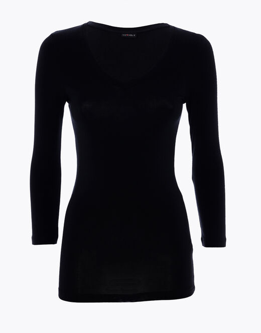 Lovable Maglia con manica a 3/4 effetto thermal Basic Soul, nero Shopping Online