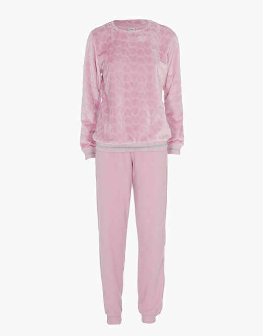 Lovable Homewear in pelliccetta e pile, rosa polvere Sconto