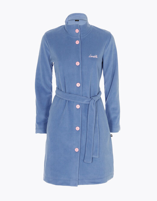Lovable Vestaglia aperta in pile, azzurro ortensia Outlet