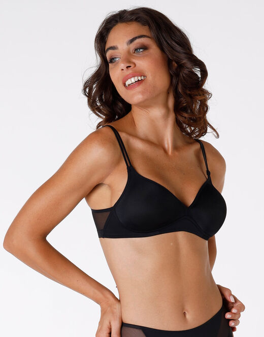 Lovable Reggiseno senza ferretto Millenium Equilibre in microfibra, nero Vendita Calda