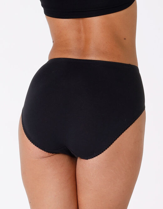 Lovable Slip midi Lovely Charme nero in cotone elasticizzato con pizzo Saldi Di Fabbrica