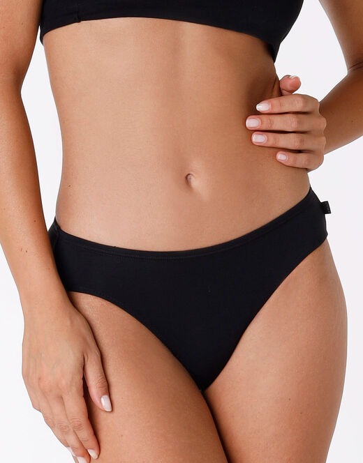 Lovable Slip Lovely vita bassa nero in cotone modal vellutato Nuovo