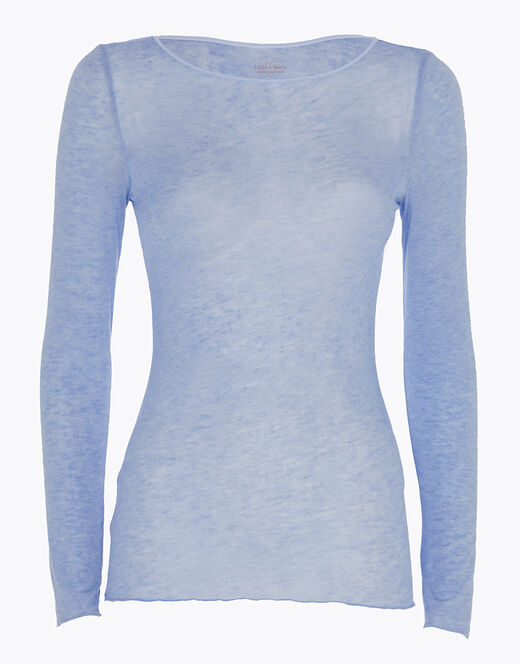 Lovable Maglia con scollo a barchetta e manica lunga in modal e cashmere, ortensia Shopping Online
