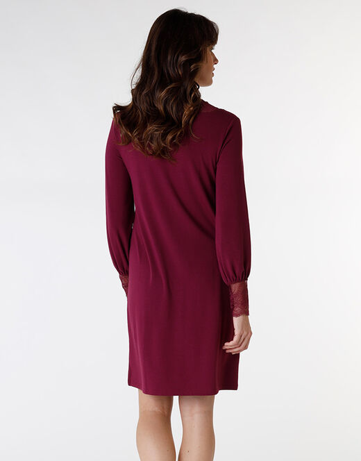 Lovable Camicia da notte in jersey, bordeaux Affare Del Giorno