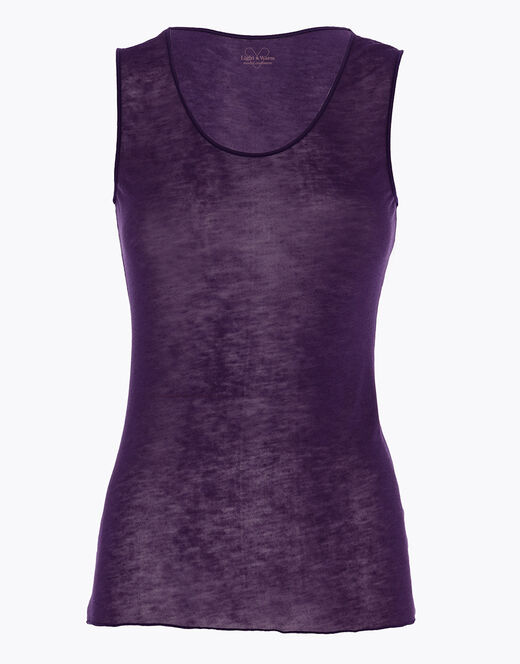 Lovable Canotta liscia Donna Light & Warm Modal misto Cashmere, tornado scuro Outlet