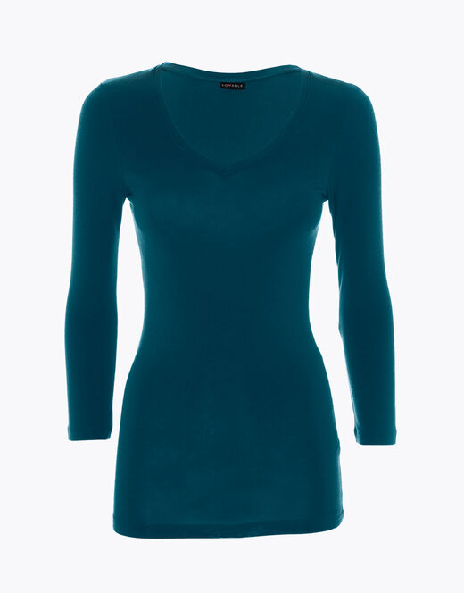 Lovable Maglia con manica a 3/4 effetto thermal Basic Soul, ottanio Qualità