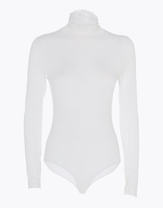 Lovable Body a collo alto e manica lunga in modal, bianco Online