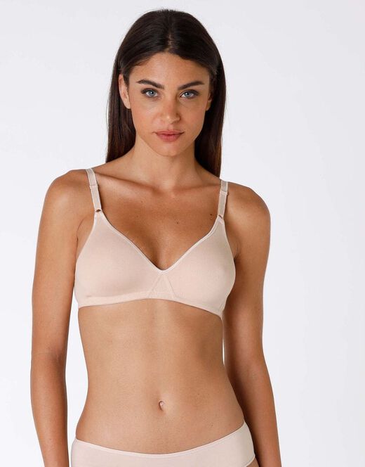 Lovable Bipack reggiseni senza ferretto Cotton Line in cotone, nude In Saldo