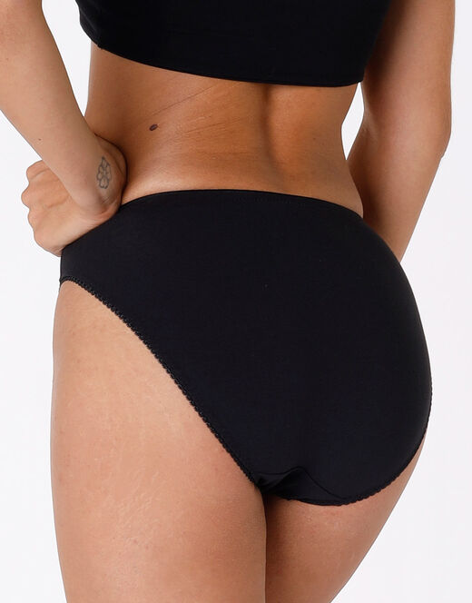 Lovable Slip mini sgambato Lovely charme nero in cotone elasticizzato con pizzo Pezzi Unici