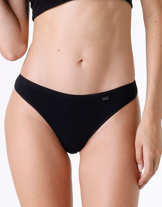 Lovable Brasiliano lovely in cotone modal, nero Vendita Calda