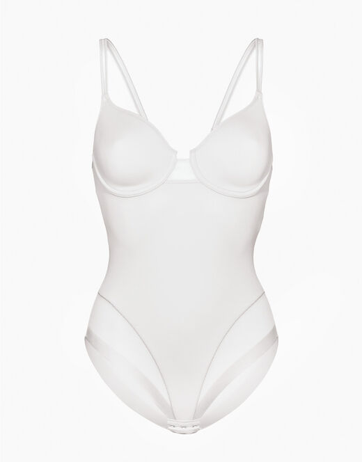 Lovable Body contenitivo con ferretto in microfibra e tulle Millenium Equilibre, bianco Shopping online