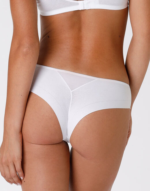 Lovable Culotte brasiliano Invisible Cotton bianco in cotone Smaltimento dello stoccaggio
