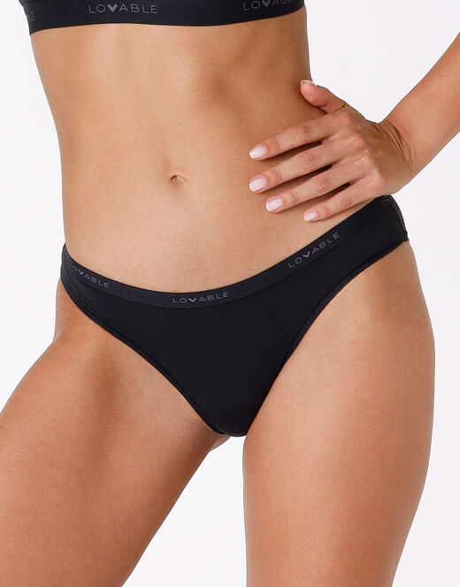 Lovable Slip Originals in jersey di cotone modal, nero Ultimi tre giorni