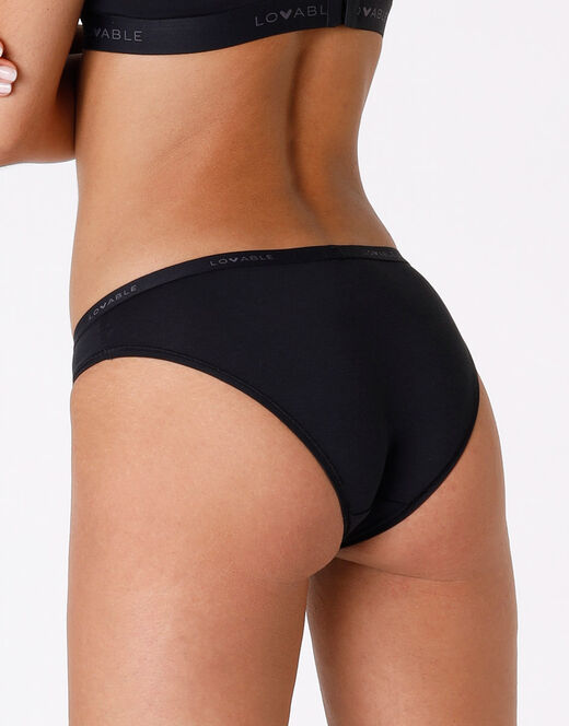 Lovable Slip Originals in jersey di cotone modal, nero Ultimi tre giorni