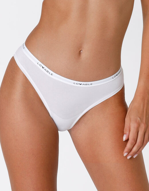 Lovable Slip Originals in jersey di cotone modal, bianco Enormi sconti