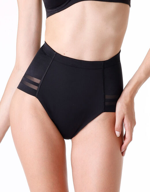Lovable Guaina contenitiva Shaping New Fit in microfibra doppiata e tulle, nero Black Friday Prezzi