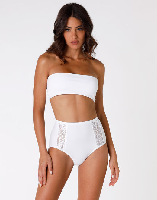 Lovable Slip maxi lovely charme, bianco in cotone elasticizzato con pizzo Acquista Ora