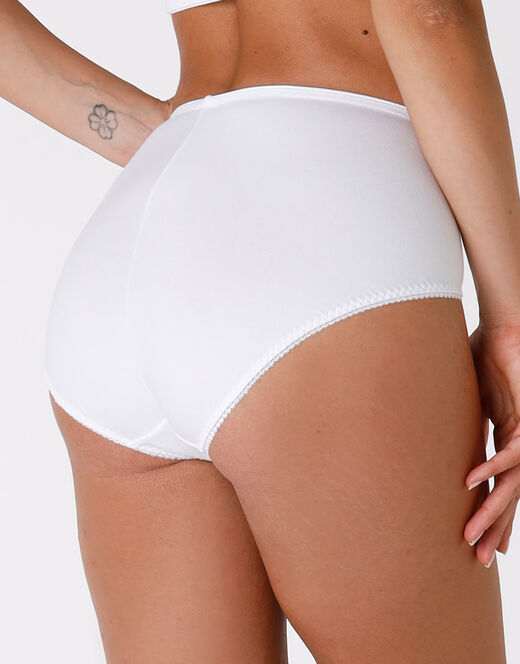 Lovable Slip maxi contenitivo Lovely Charme, bianco in cotone elasticizzato con pizzo Online
