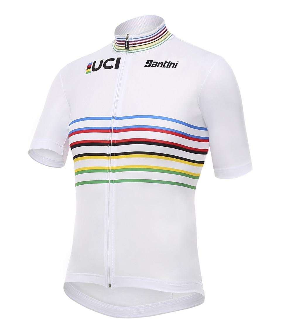 Santini UCI OFFICIAL CAMPIONE DEL MONDO MASTER - MAGLIA Vendita Calda