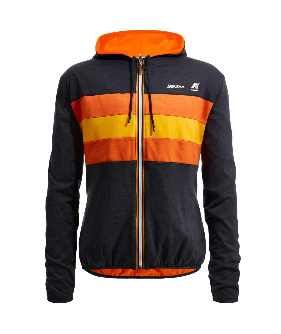 Santini SANTINI x K-WAY - GIACCA ANTIVENTO REVERSIBILE Consegna Veloce