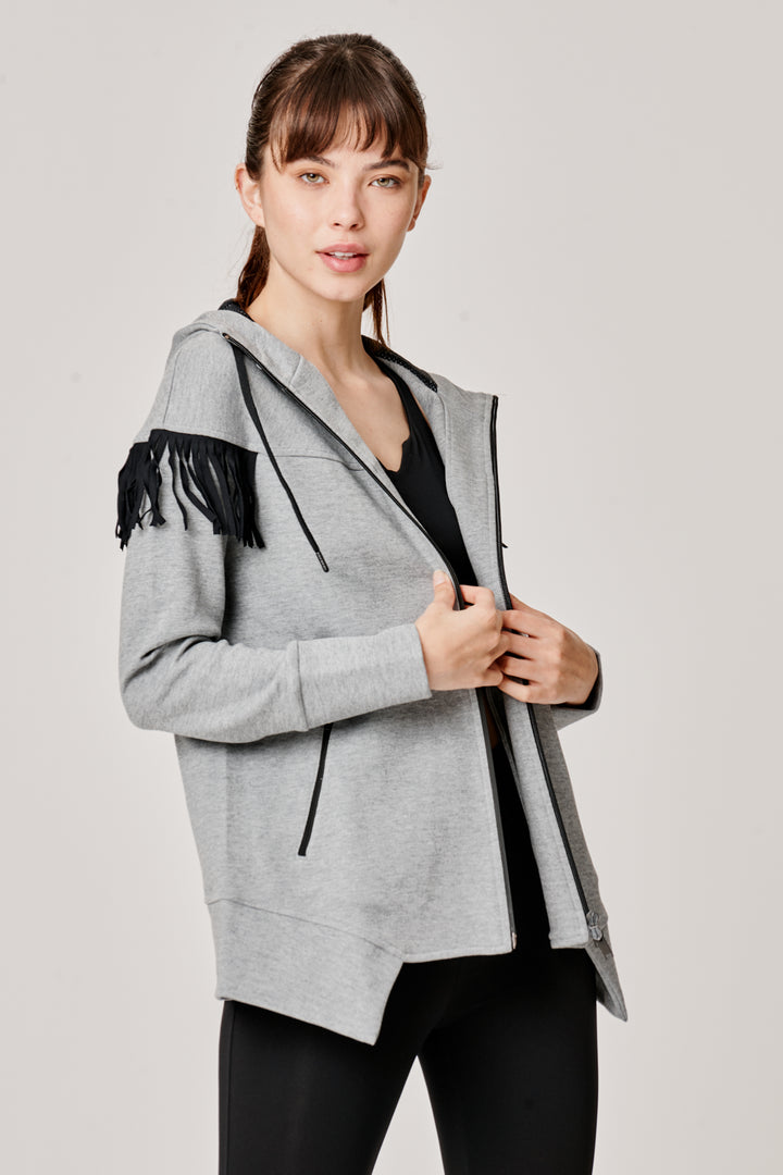 Sàpopa Kiwi Grey Fringe Sweatshirt 2025