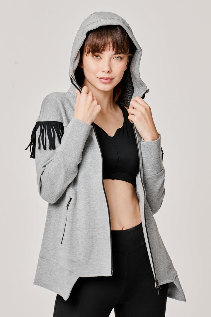 Sàpopa Kiwi Grey Fringe Sweatshirt 2025