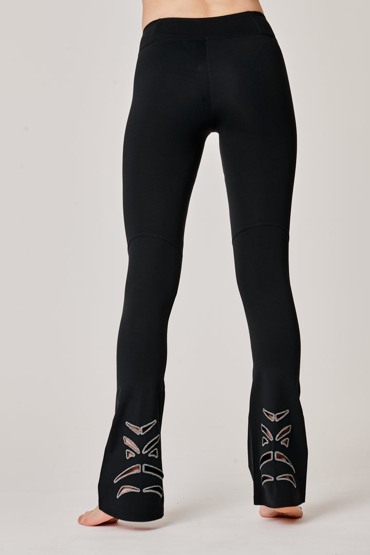 Sàpopa Vortice Black Flare Leggings Consegna Veloce