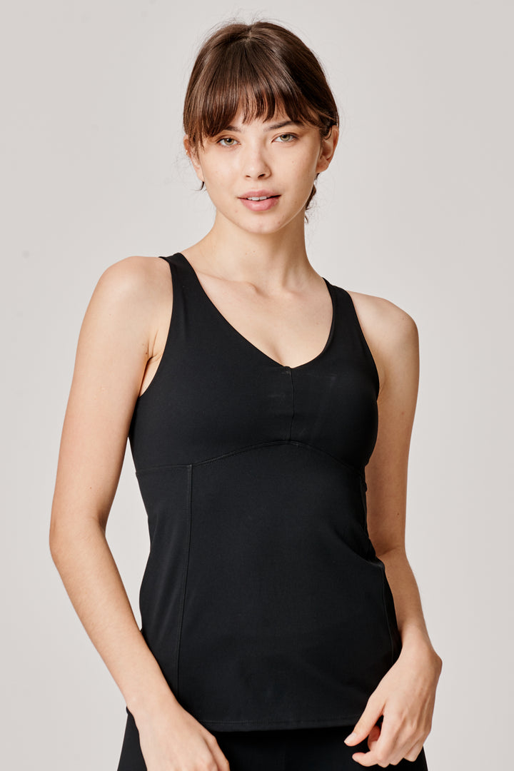 Sàpopa Tulipano Black Lace Tank Top In Linea